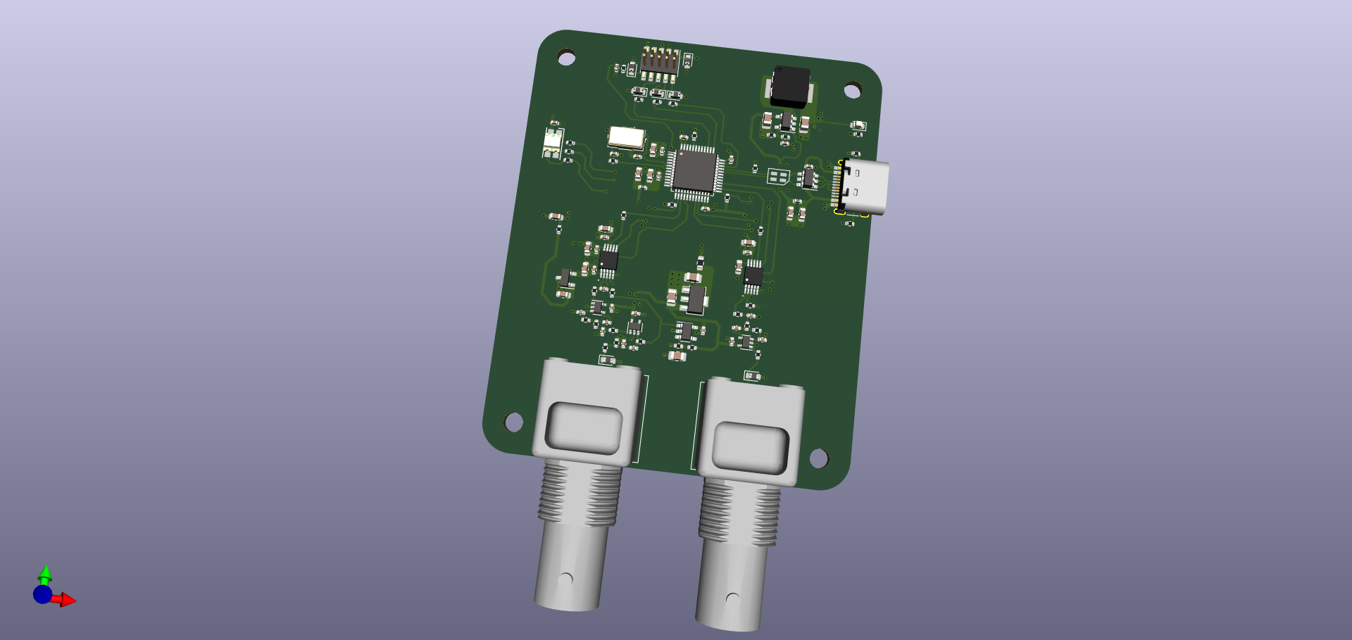 Mixed-signal board top view